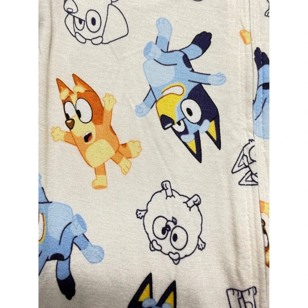 Bluey Toddler Unisex‎ 4T One Piece Pajamas Zip Front Viscose Bingo Snug Fit NWT